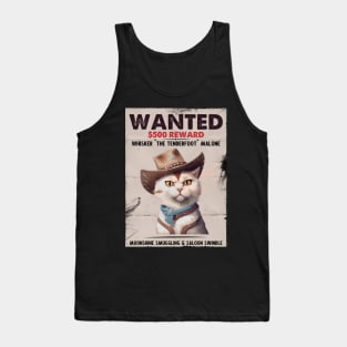 wild west wanted cat Tank Top
